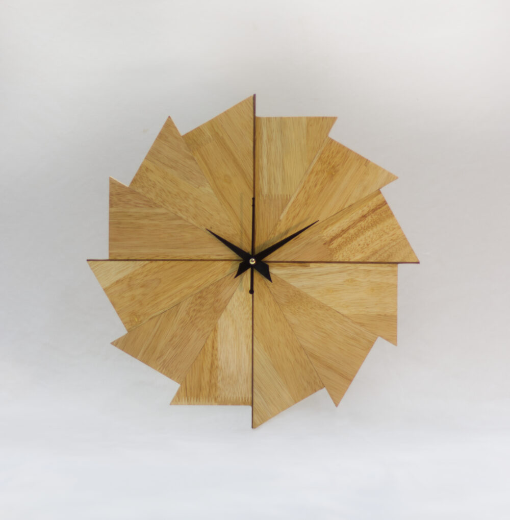 wooden Aster wall clock by roycus